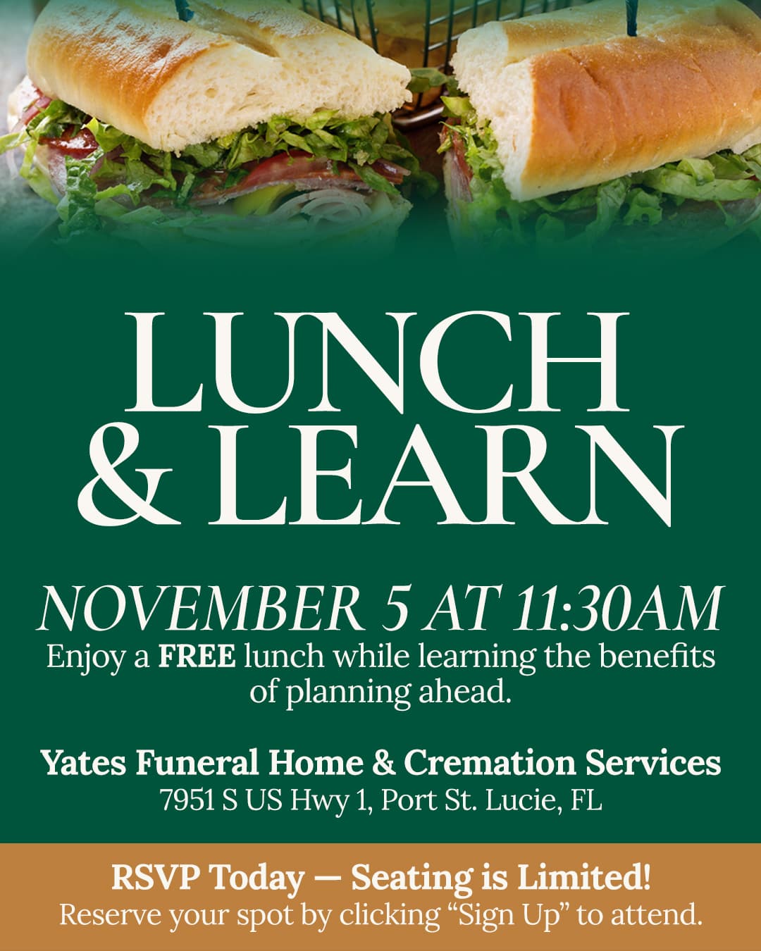 Lunch & Learn Event - November 5 at 11:30 AM